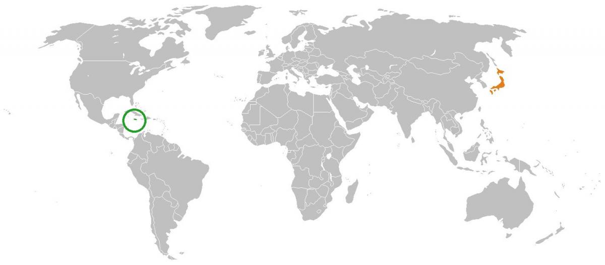 jamaica op die kaart van die wêreld