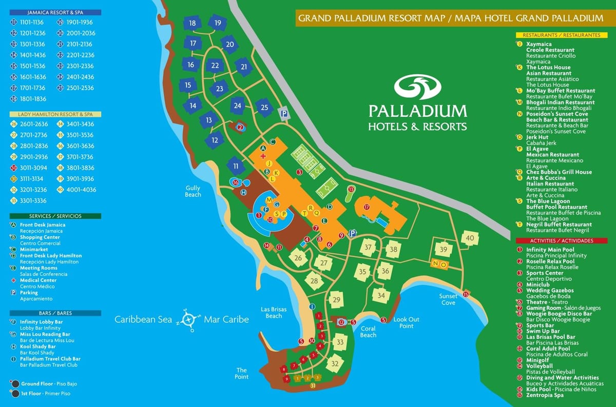Kaart van die palladium-jamaika oord