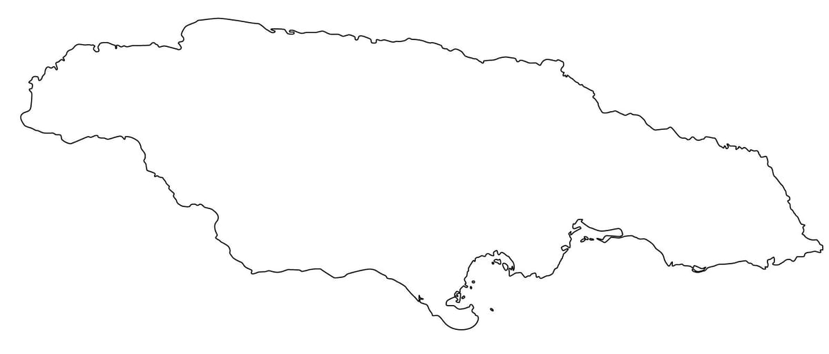 Kaart van die skets jamaica