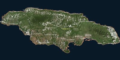 Kaart van die lug jamaica