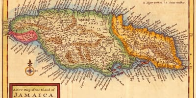 Kaart van die ou jamaica