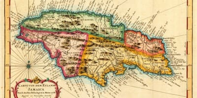 Kaart van oesjaar jamaica